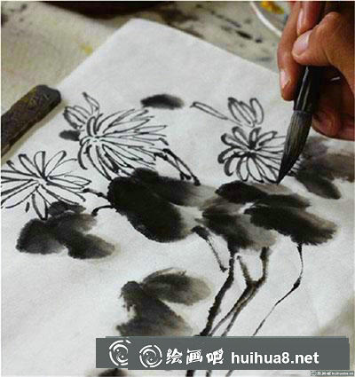 國畫菊花怎么畫