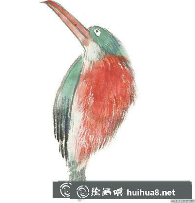 國畫翠鳥怎么畫