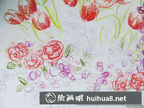 一盆薔薇花插畫