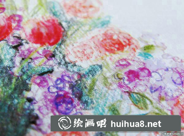 一盆薔薇花插畫