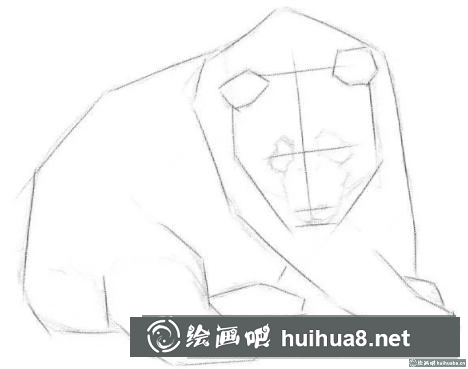 素描畫大熊貓