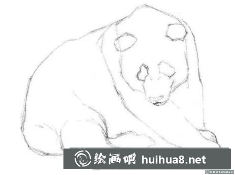素描畫大熊貓