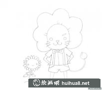 水彩繪小獅子插畫教學指南