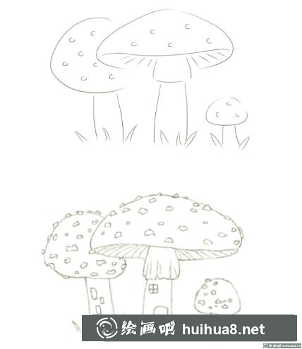 蘑菇屋插畫