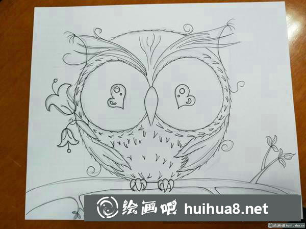 可愛貓頭鷹插畫