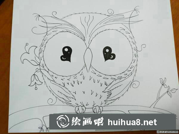 可愛貓頭鷹插畫