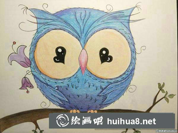 可愛貓頭鷹插畫