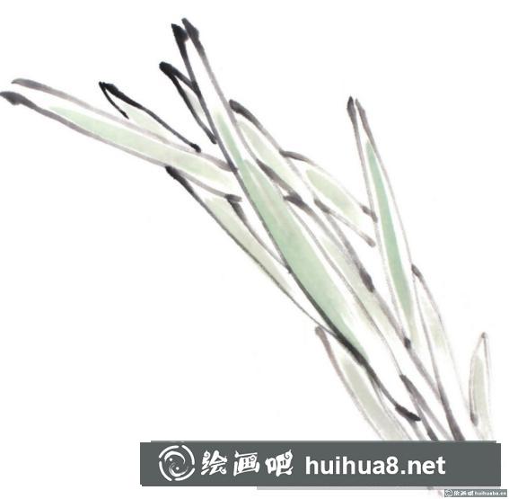 國畫水仙花