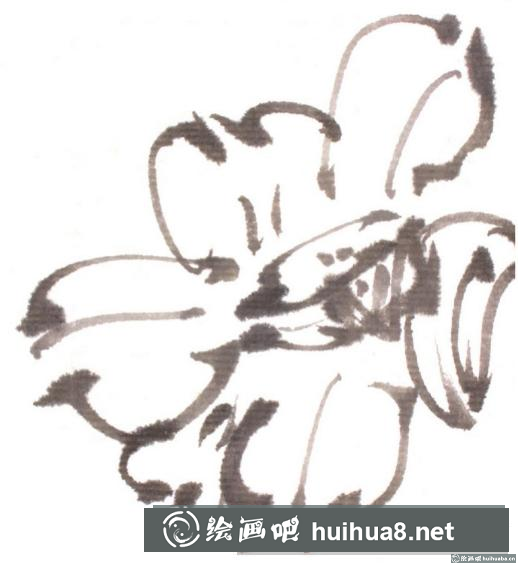 國畫水仙花