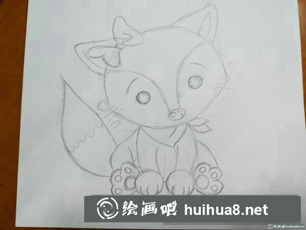 萌狐貍插畫