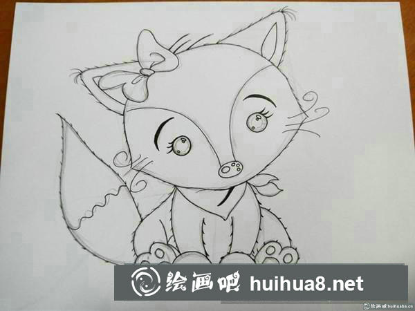 萌狐貍插畫