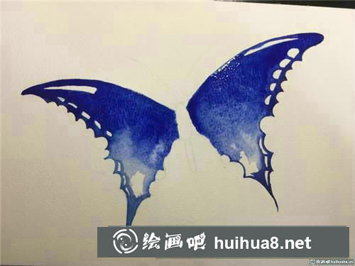 星空蝴蝶水彩畫(huà)