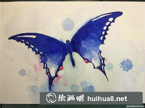 星空蝴蝶水彩畫(huà)
