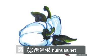 水粉畫柿子椒
