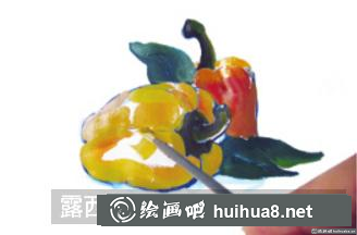 水粉畫柿子椒