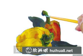 水粉畫柿子椒