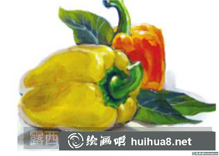 水粉畫柿子椒