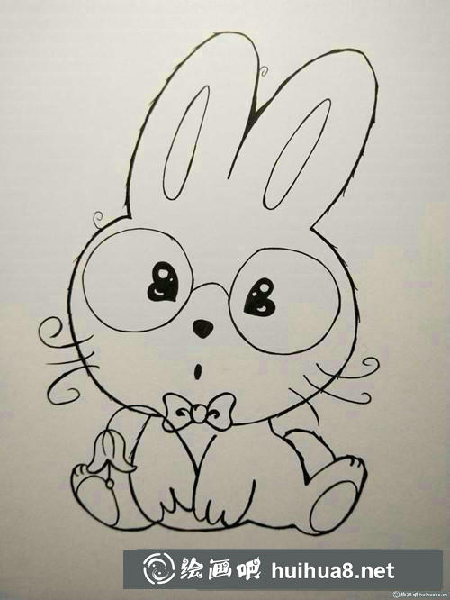 愛心兔插畫