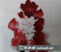 國畫教程紅牡丹寫意畫法