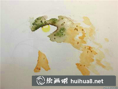 寫意老鷹水彩畫