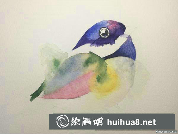 小兔子水彩畫