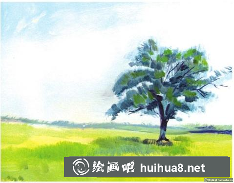 水粉畫(huà)樹(shù)