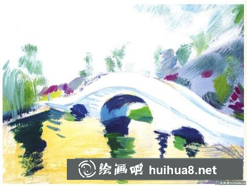 水粉畫橋