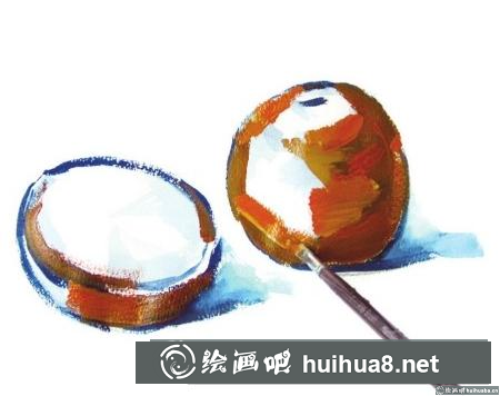 水粉畫橙子