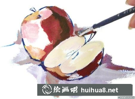 水粉畫蘋果