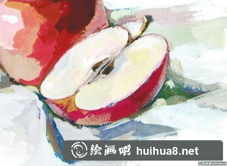 水粉畫蘋果