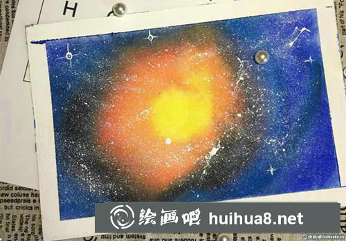銀河水彩畫