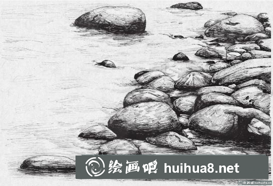 鋼筆畫江邊