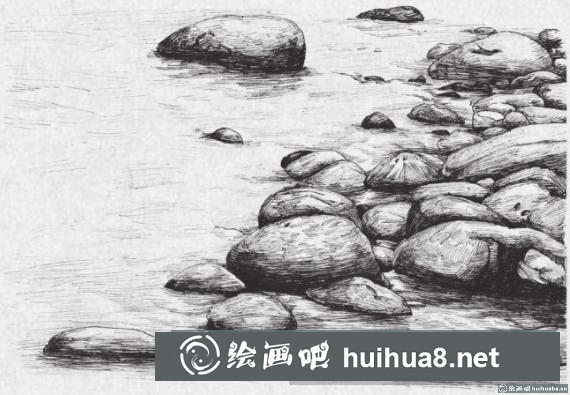 鋼筆畫江邊