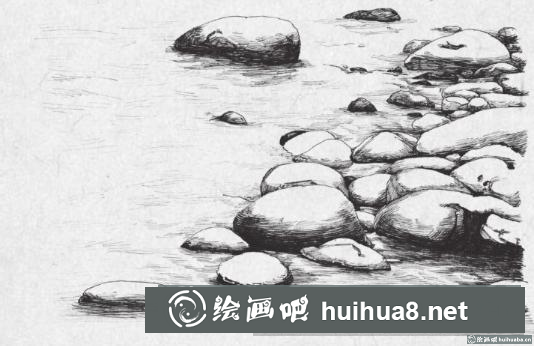 鋼筆畫江邊