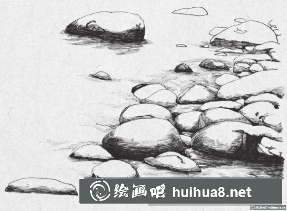 鋼筆畫江邊