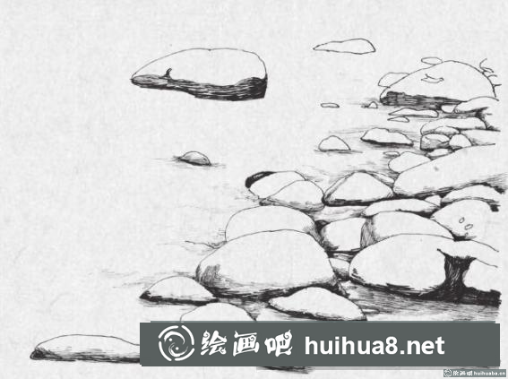 鋼筆畫江邊