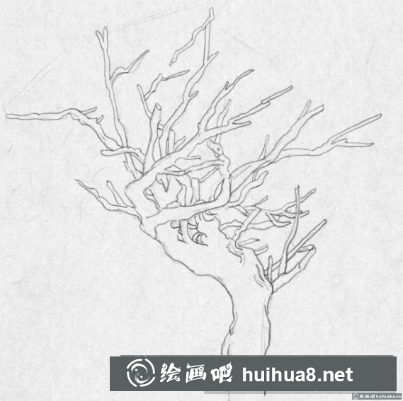 鋼筆畫(huà)樹(shù)枝
