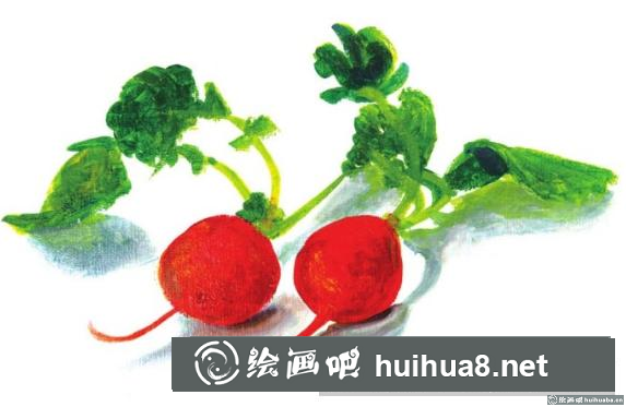 丙烯畫水蘿卜