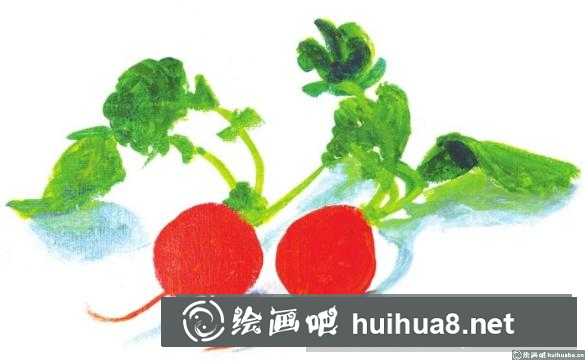 丙烯畫水蘿卜