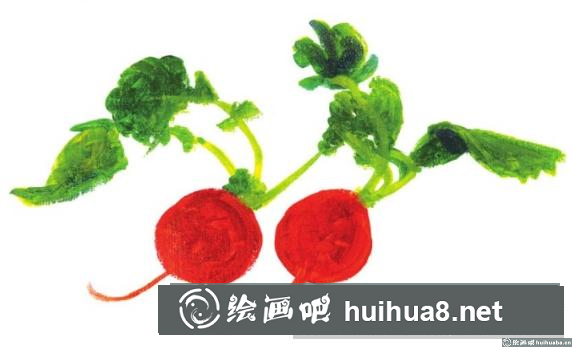 丙烯畫水蘿卜