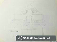 孤獨(dú)鋼琴家繪畫教程