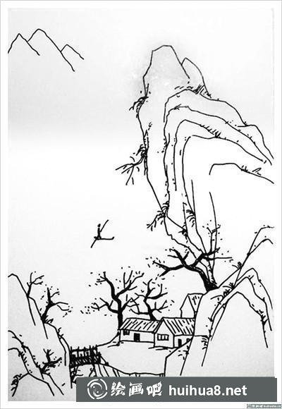 風(fēng)景鋼筆畫