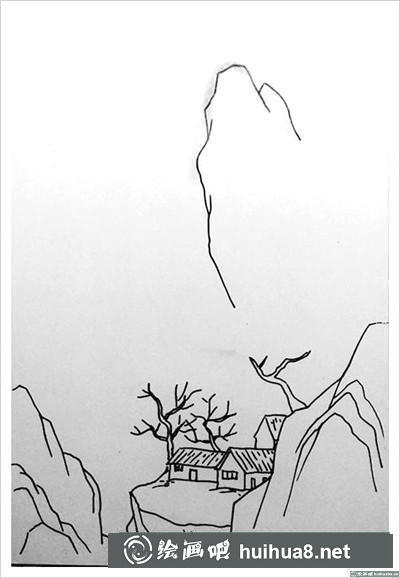 風(fēng)景鋼筆畫
