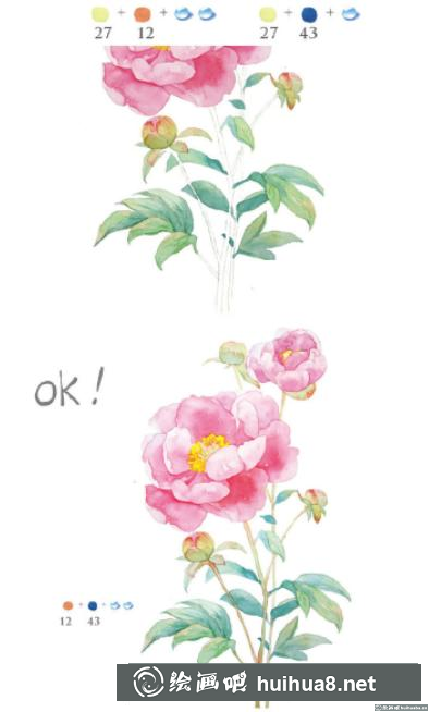 怎么畫芍藥花