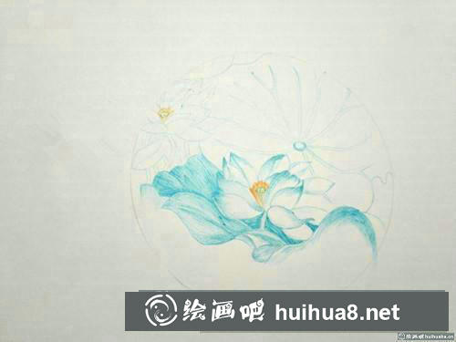 清蓮圓珠筆畫(huà)