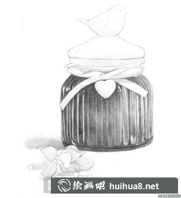 玻璃收納罐子素描
