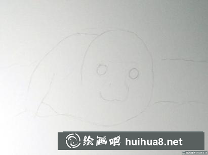 彩鉛畫小海豹