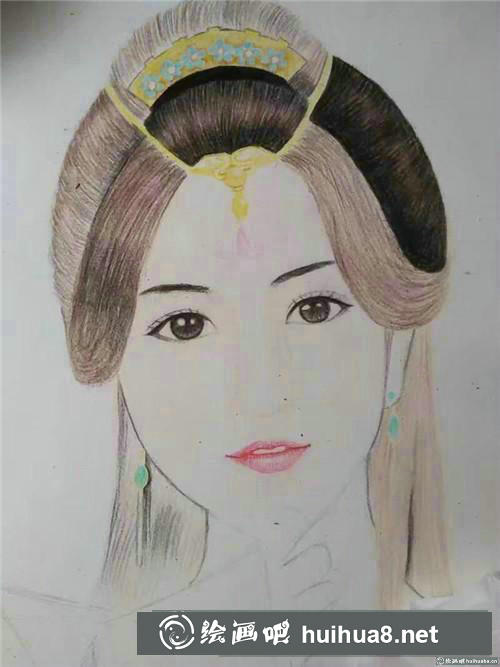古風(fēng)女子彩鉛畫(huà)