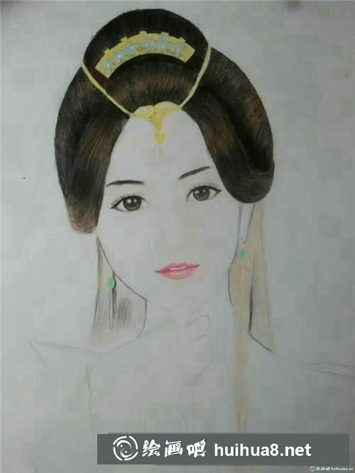 古風(fēng)女子彩鉛畫(huà)