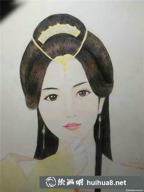 古風(fēng)女子彩鉛畫(huà)